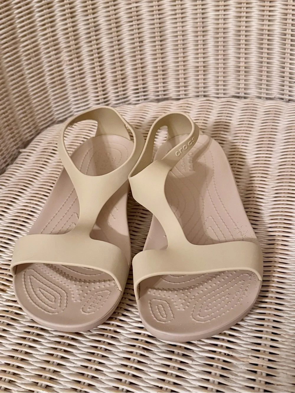 CROCS cream looks